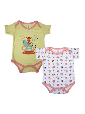 Tiny Lane | Adorable Baby Onesies | Jolly Ride + Honey Bunny | Pack of 2 image