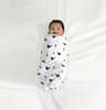 Tinylane 100% Organic Bamboo Cotton Muslin Baby Swaddle Wrappers Bird & Giraffe Print Pack Of 2- Multicolor