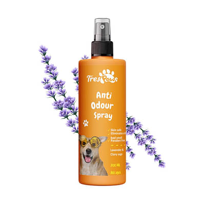 Trespaws Organic Odour Control Spray For Dogs, Lavender And Clary Sage Deodorizer - 200Ml image