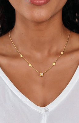 Trisu Hope Zircon Neckpiece - 18K Gold Vermeil Sterling Silver image