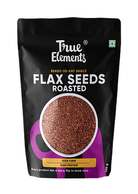 True Elements Roasted Flax Seeds 125gm (Pack of 4) image