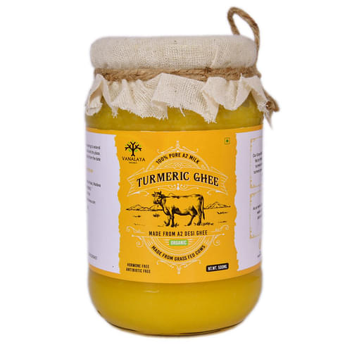 Turmeric Infused Desi Cow Ghee Mixed With Turmeric Extract Fordigestion | Antioxidants, Boosts Immunity 500Ml image