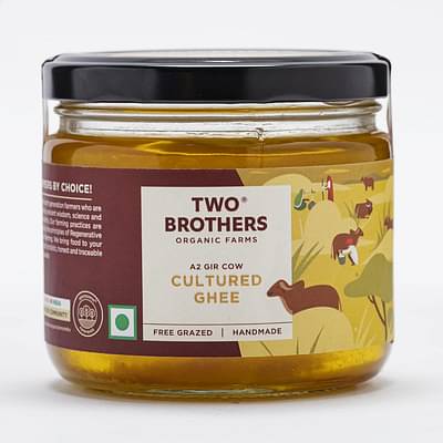 Two Brothers Organic Farms - A2 Cultured Cow Desi Ghee 250ml|Pure, Natural, and Healthy image