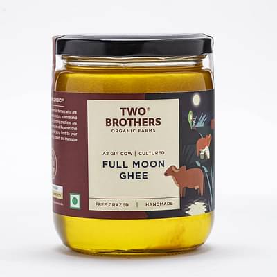 Two Brothers Organic Farms - A2 Full Moon Cultured Cow Desi Ghee 500ml| Pure, Natural, and Healthy image