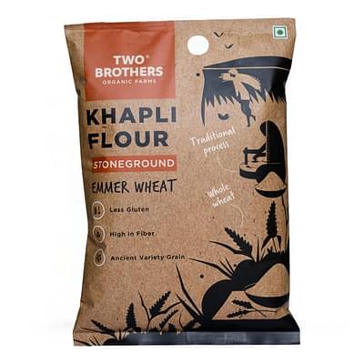 Two Brothers Organic Farms - Khapli Wheat Flour 5kg| High Dietary Fiber for Easy Digestion image