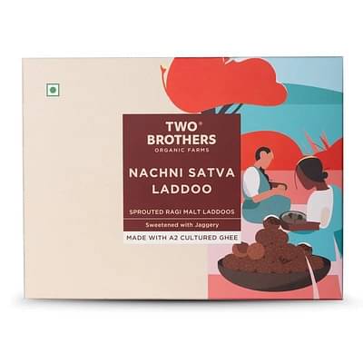 Two Brothers Organic Farms (Sprouted Ragi) Malt Nachni Laddoo - 350 gm image