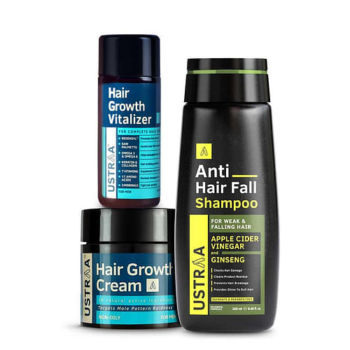 Ustraa Hair Growth Kit (Anti Hairfall Shampoo 250ml & Hair Growth Vitalizer & Cream) image