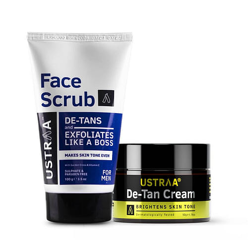 Ustraa Total De Tan Kit (Face Scrub De-tan -100g & De-Tan Face Cream -50g) image