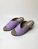 Vegan Purple Solid/Plain Side-Cut Heels