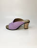 Vegan Purple Solid/Plain Side-Cut Heels