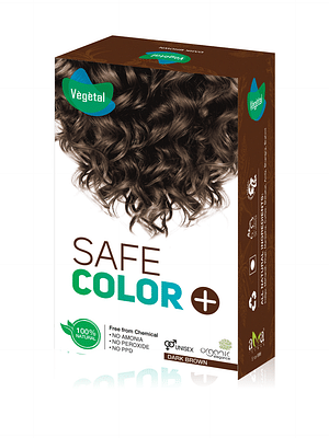 Vegetal Safe Color-Dark Brown- Hair Color 100Gm image