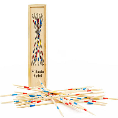 Voolex - Mikado Wooden 31 Pick Up Sticks Spiel Best Indoor Board Game Toy For Adults And Kids. image