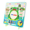 Voolex - Wooden Learning Calendar Clock Toys & Multifunctional Wooden Frog Teaching Clock For Kids