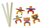 Voolex - Wooden Tiger Balancing Stacking Blocks Interlock Preschool Toys Balancing Games For Kids, Pack Of 16 Pieces