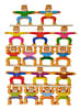 Voolex - Wooden Tiger Balancing Stacking Blocks Interlock Preschool Toys Balancing Games For Kids, Pack Of 16 Pieces