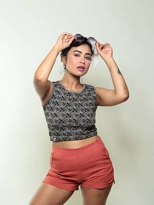 Wear Equal Checkered Crop Top image