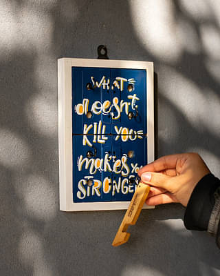 What Doesn'T Kill You Makes You Stronger | Geet Key Holder | Motivational | Audio Tapes | Upcycled | Scrapshala image