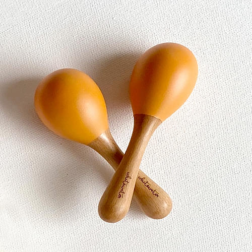 Whitewater Kids Wooden Maracas Set - Orange image