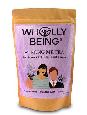 Wholly Being- Strong Me Tea for strong immunity & cold relief with Giloy, Star Anise, Nutmeg, Licorice(100gm) image