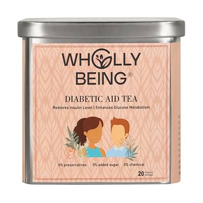 Wholly Being Diabetic Aid Tea for restoring Insulin level and improving glucose metabolism with Gurmar, Amla, Fenugreek seeds, Ashwagandha etc(20 tea bags) image