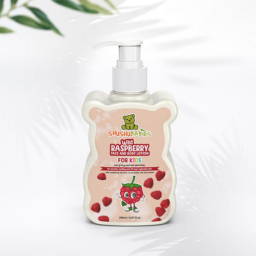 Wild Raspberry Face And Body Lotion For Kids With Raspberry, Shea Butter And Cocoa Butter - 200Ml image