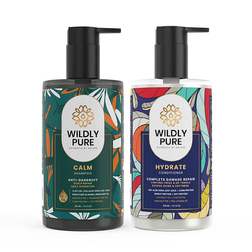 Wildly Pure Anti Dandruff Shampoo & Conditioner Combo (300Ml X 2) image