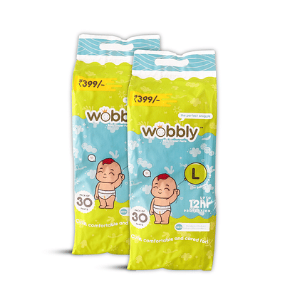 Wobbly Baby Diaper Pants (L) - 60 count image