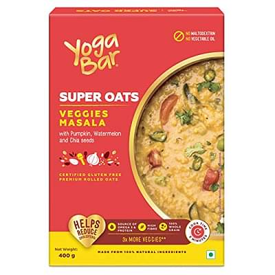 Yogabar Veggie Masala Oats (400Gm) image