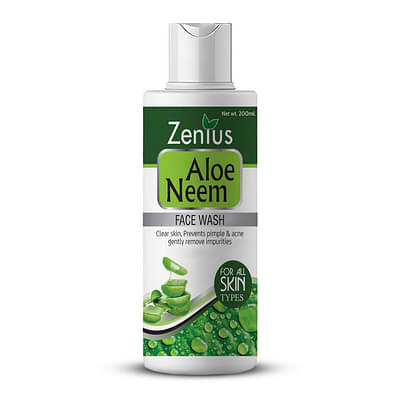 Zenius Aloe Neem Facewash for Oily & Dry Skin, Face Wash for Acne image