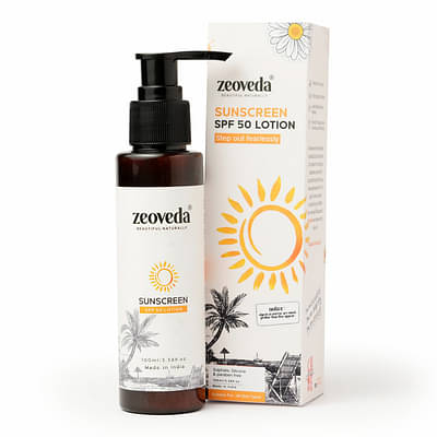 Zeoveda Natural Sunscreen Lotion Spf 50 Ultra Matte Texture (100 Ml) image