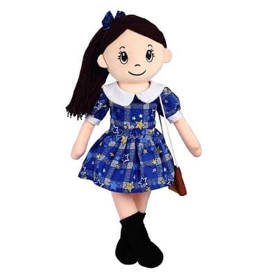 Beewee Plush Cute Super Soft Toy Huggable For Girls (Melina Doll 55 Cms, Blue) image