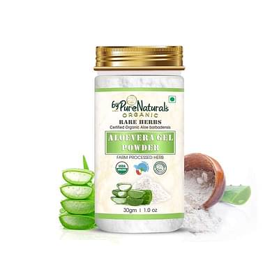 byPureNaturals 100% Natural Herbal Organic Aloevera Gel Powder Healthy Skin Long & Strong Hair Face Care 30gm… image
