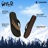 Chupps Men's Wyld Solid Uro Foam Comfort Flip Flop -Recycled Materials Brown Black