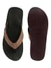 Chupps Men's Wyld Solid Uro Foam Comfort Flip Flop -Recycled Materials Brown Black