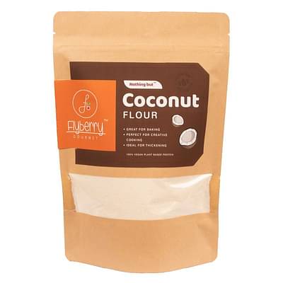 Flyberry Gourmet Coconut Flour, 150G | 100% Vegan | Plant-Based Protein image