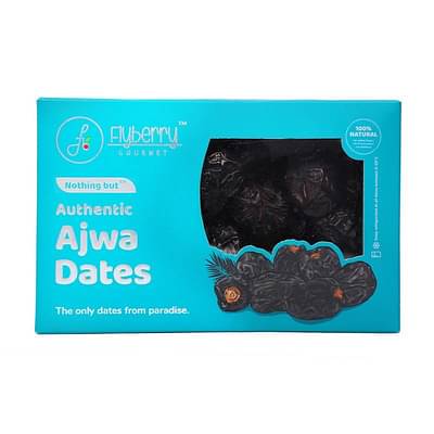 Flyberry Gourmet Ajwa Dates (Khajoor/Khajur) 800G | 100% Natural | Rich In Calcium, Iron And Potassium | Instant Energy image