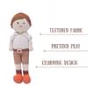 Happy Threads |School Boy Doll |Handcrafted |Stuffed Dolls| 21 Cms|Cute | Cuddly | Perfect Gift For Boys & Girls