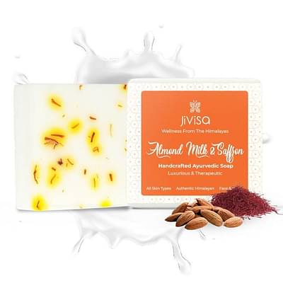 Luxury Almond Milk & Saffron Handcrafted Ayurvedic Soap image