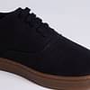 JUTAJI Eco-Derby Black Sneakers For Men | Lace Up | Cork & Natural Latex Padded Insole | Anti-Skid