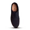 JUTAJI Eco-Derby Black Sneakers For Men | Lace Up | Cork & Natural Latex Padded Insole | Anti-Skid