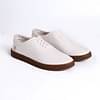 JUTAJI Eco-Derby White Sneakers For Men | Lace Up | Cork & Natural Latex Padded Insole | Anti-Skid