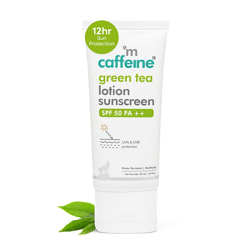 mCaffeine Green Tea Lotion Sunscreen SPF 50 PA ++ 50 ml image