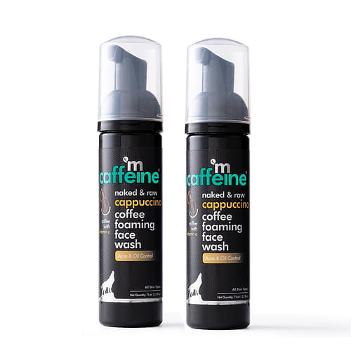 mCaffeine Naked & Raw Cappuccino Coffee Foaming Face Wash (Pack of 2) 150 ml image