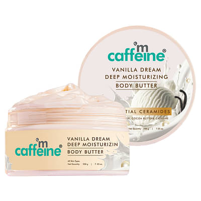 mCaffeine Vanilla Dream Deep Moisturizing Body Butter| 5-Essential Ceramides & 72 Hrs Moisturization 200ml image