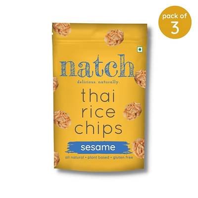 Thai Rice Chips - Sesame (Large Pack Of 3 - 100G) image