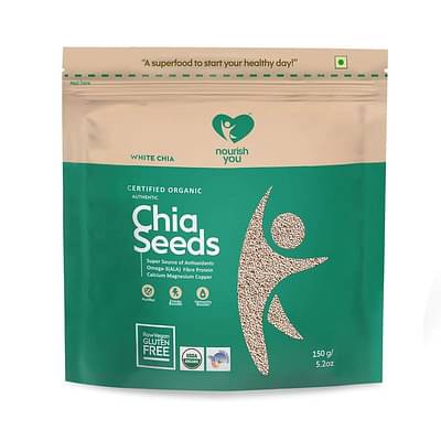 Nourish You Organic Raw White Chia Seeds 150G image