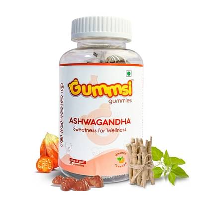 Gummsi Ashwagandha Gummies |With Vitamin E |For Relaxation & Focus | 30 Gummies image