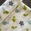 Bamboo Muslin Baby Swaddles | Set Of 2 | Owls + Turtles
