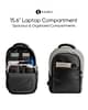 Rashki Cleo Women'S 15.6" Laptop Backpack Office Bag Office Backpack College Backpack In Grey & Black