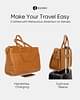 Rashki Fero Tan Women'S 15.6" Laptop Bag Office Bag Sling Shoulder Tote Bag Big Size Work Bag